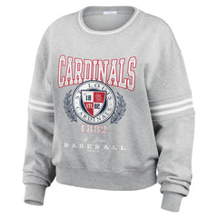 St. Louis Cardinals WEAR by Erin Andrews Women's Domestic Crest Pullover Sweatshirt | MLB Outlet