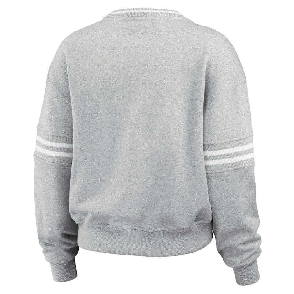 Atlanta Braves WEAR by Erin Andrews Women's Domestic Crest Pullover Sweatshirt | MLB Near me