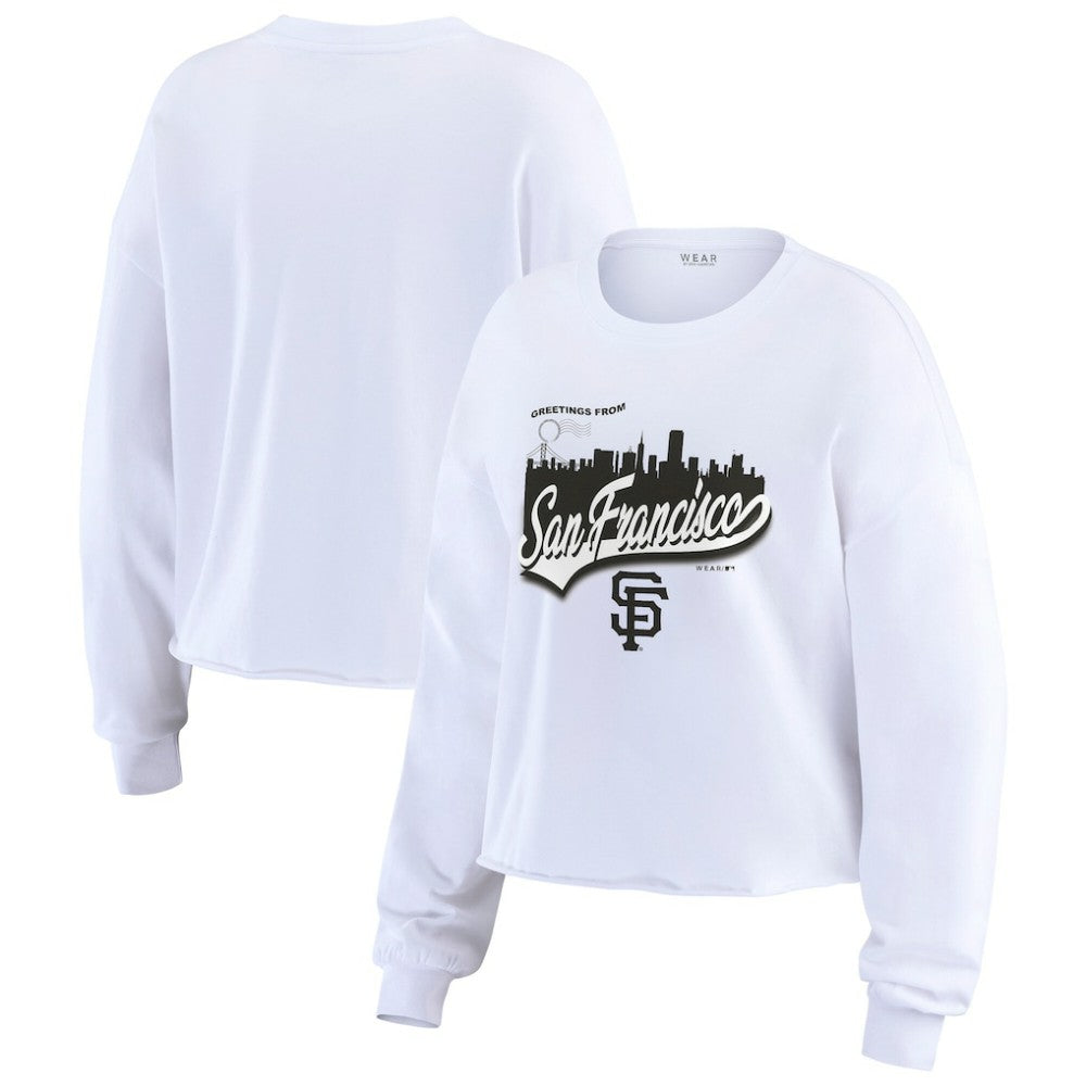San Francisco Giants WEAR by Erin Andrews Women's Domestic Postcard Long Sleeve T-Shirt | MLB Near me