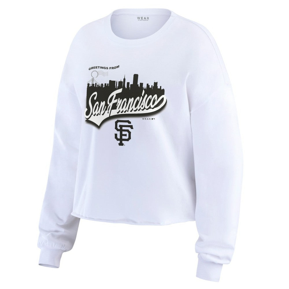 San Francisco Giants WEAR by Erin Andrews Women's Domestic Postcard Long Sleeve T-Shirt | MLB Near me