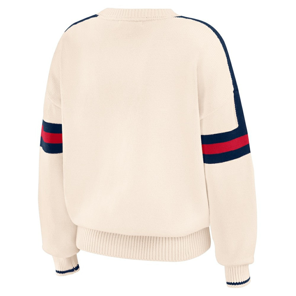 Atlanta Braves WEAR by Erin Andrews Women's Stripe Pullover Sweater | MLB Near me