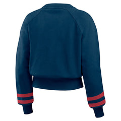 Minnesota Twins WEAR by Erin Andrews Women's Vintage Washed Cropped Pullover Sweatshirt | MLB On Sale