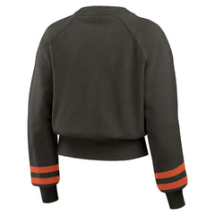 San Francisco Giants WEAR by Erin Andrews Women's Vintage Washed Cropped Pullover Sweatshirt | MLB For sale