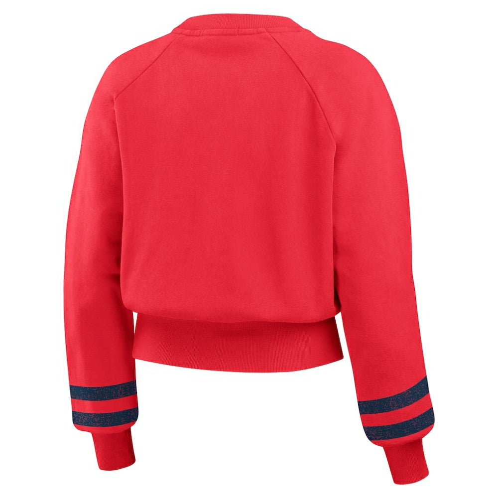 St. Louis Cardinals WEAR by Erin Andrews Women's Vintage Washed Cropped Pullover Sweatshirt | MLB Shop