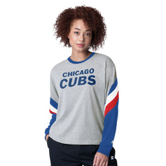 Chicago Cubs Starter Women's Triple A Fashion Color Block Long Sleeve Top | MLB New