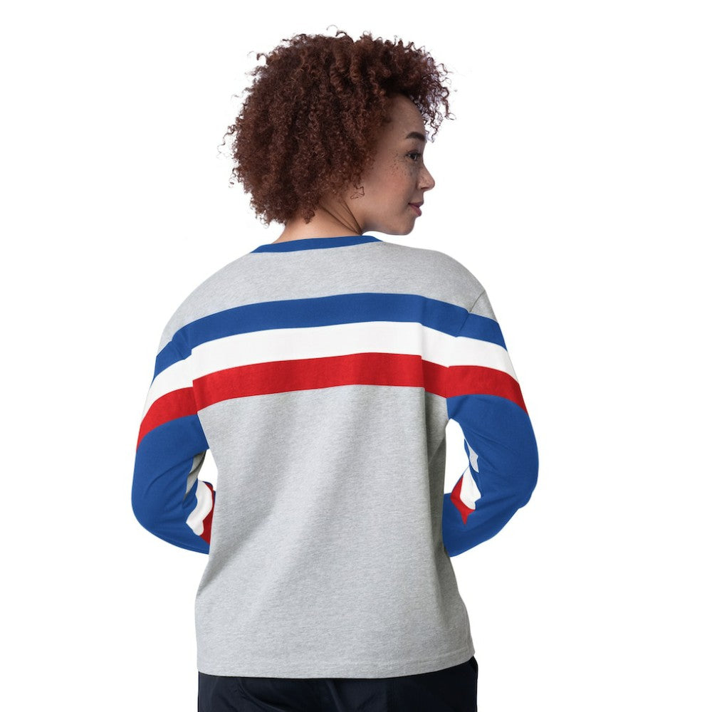 Chicago Cubs Starter Women's Triple A Fashion Color Block Long Sleeve Top | MLB New