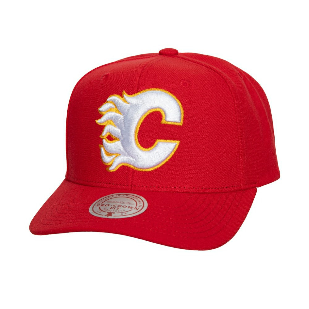 Calgary Flames Mitchell & Ness Core Team Ground Pro Adjustable Hat On Sale