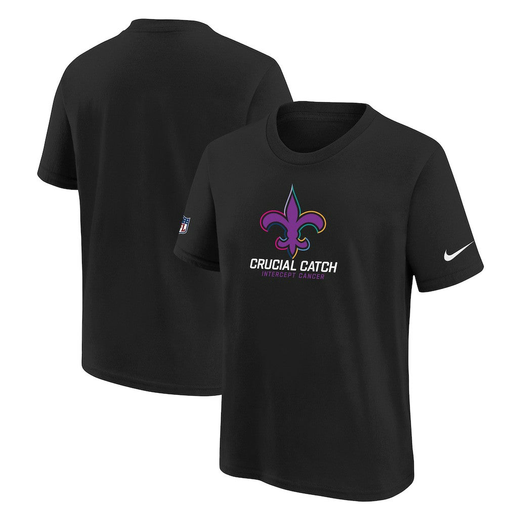 New Orleans Saints Nike Youth 2024 NFL Crucial Catch T-Shirt