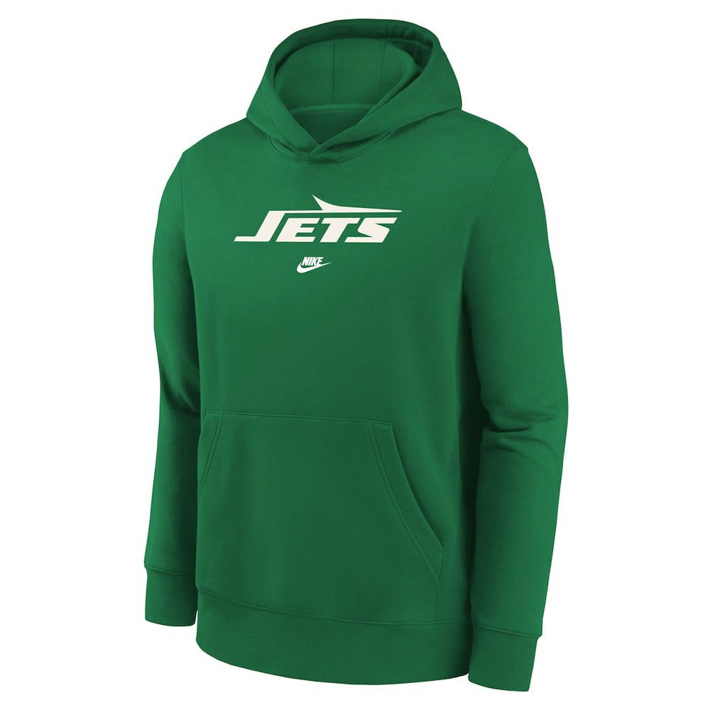 New York Jets Nike Youth Rewind Club Fleece Pullover Hoodie