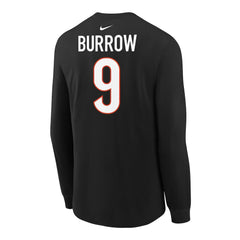 Cincinnati Bengals Nike Joe Burrow  Youth Player Name & Number Long Sleeve T-Shirt