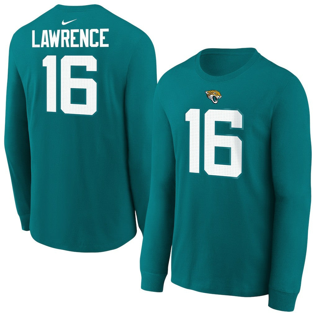 Jacksonville Jaguars Nike Trevor Lawrence  Youth Player Name & Number Long Sleeve T-Shirt