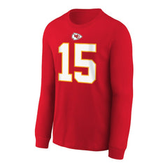 Kansas City Chiefs Nike Patrick Mahomes  Youth Player Name & Number Long Sleeve T-Shirt