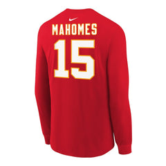 Kansas City Chiefs Nike Patrick Mahomes  Youth Player Name & Number Long Sleeve T-Shirt