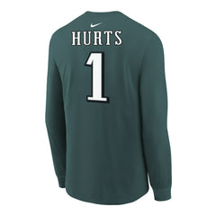 Philadelphia Eagles Nike Jalen Hurts  Youth Player Name & Number Long Sleeve T-Shirt