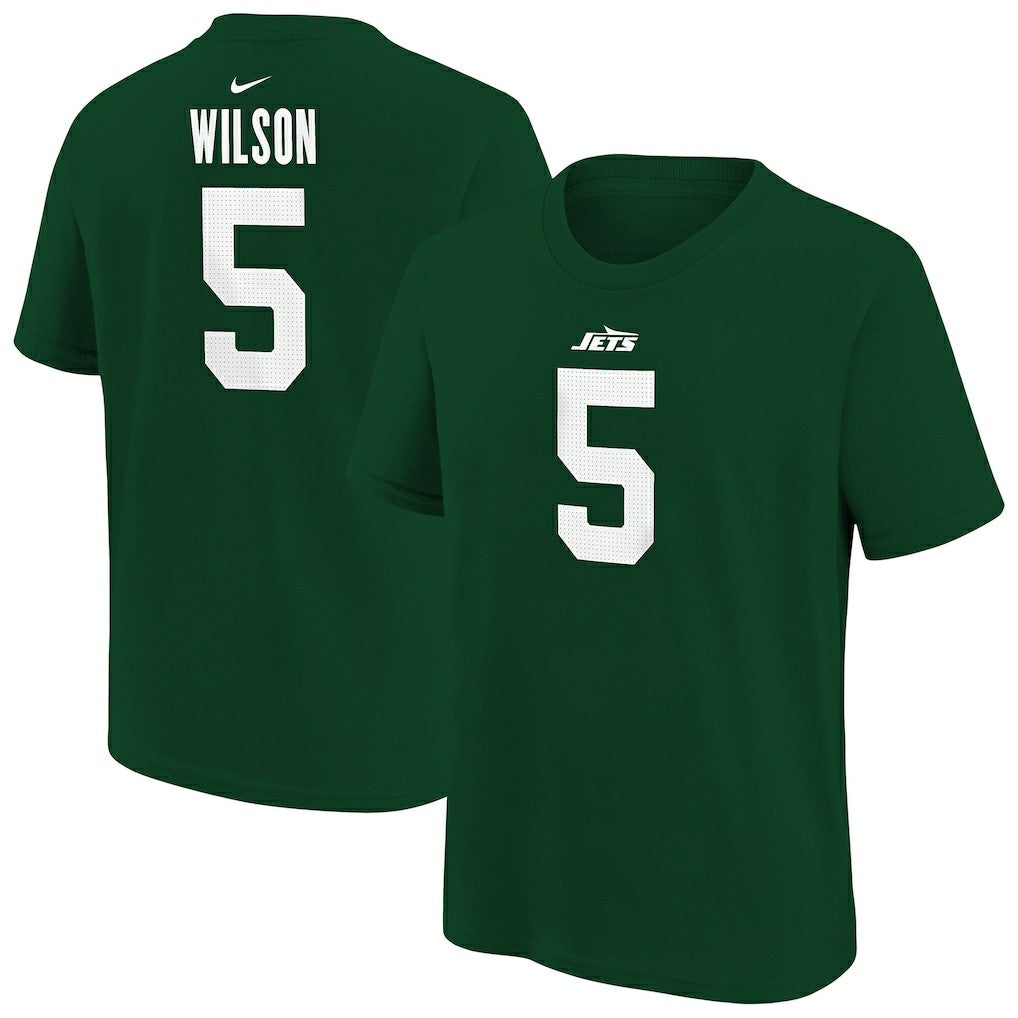 New York Jets Nike Garrett Wilson  Youth Player Name & Number T-Shirt