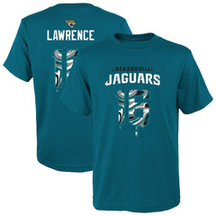 Jacksonville Jaguars  Trevor Lawrence  Youth Mainliner Drip Player Name & Number T-Shirt