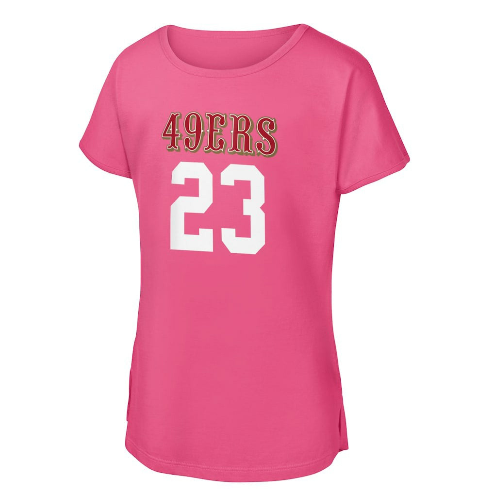 San Francisco 49ers  Christian McCaffrey  Girls Youth Player Name & Number T-Shirt