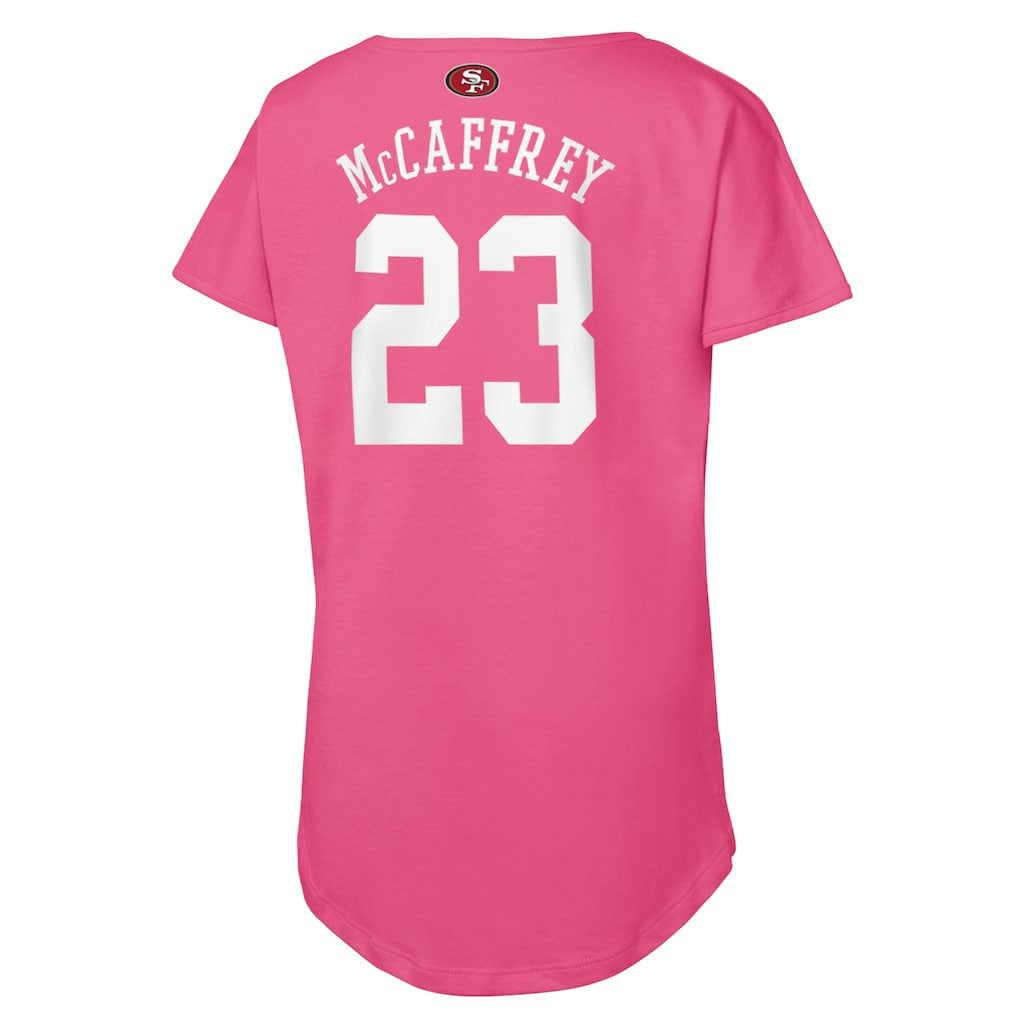 San Francisco 49ers  Christian McCaffrey  Girls Youth Player Name & Number T-Shirt