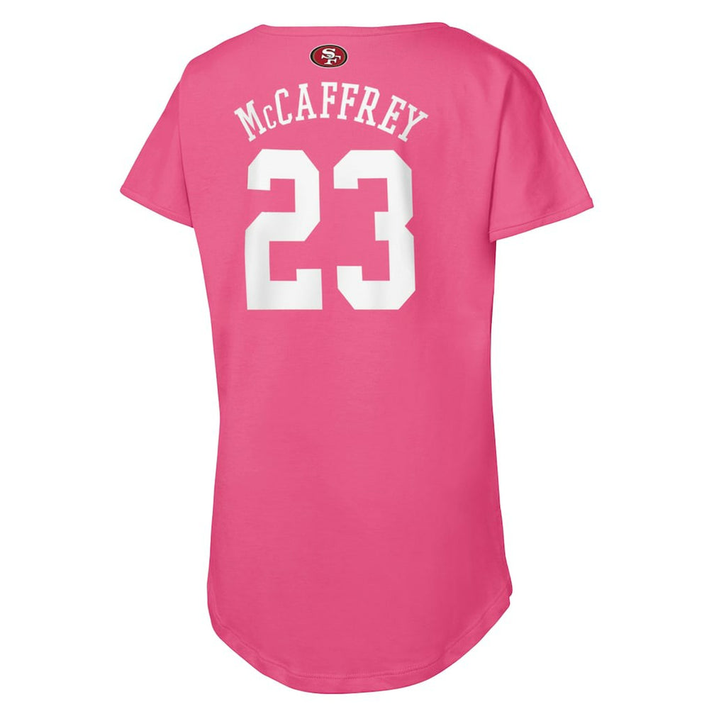 San Francisco 49ers  Christian McCaffrey  Girls Youth Player Name & Number T-Shirt
