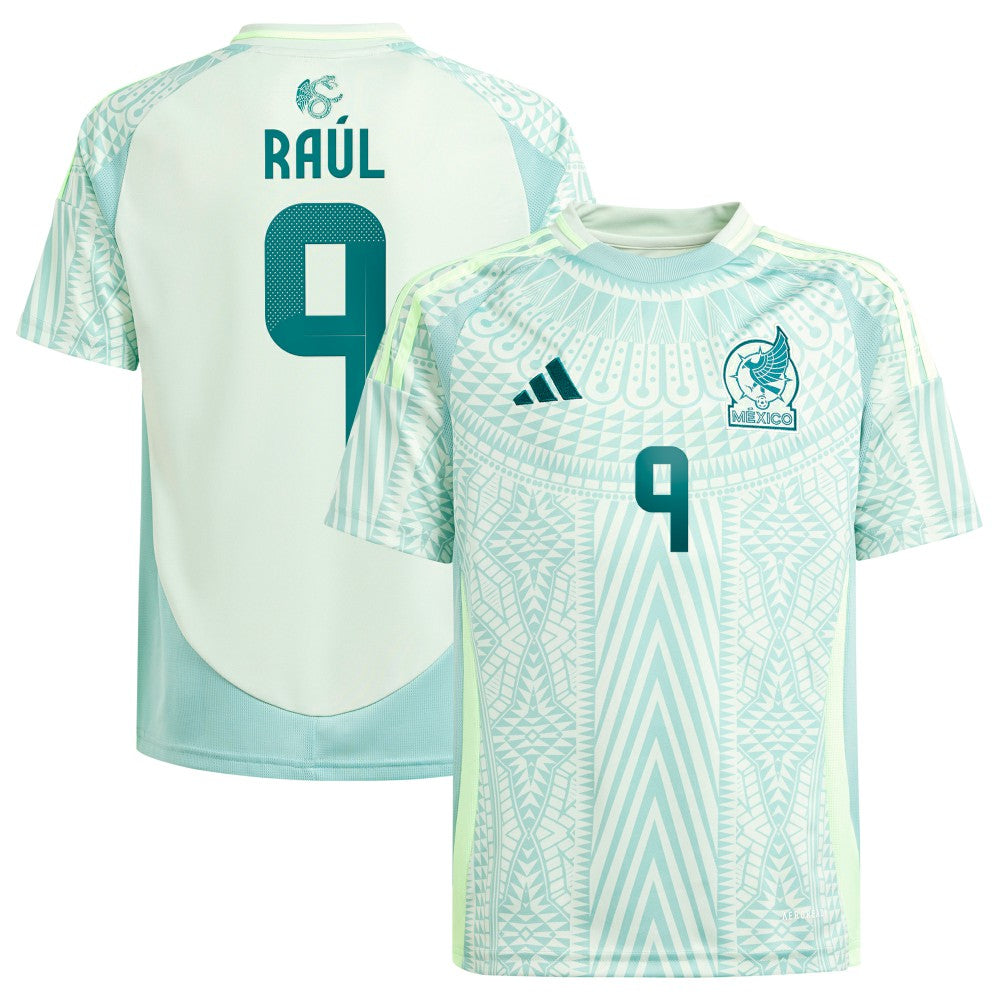 Raul Jimenez Mexico National Team Youth 2024 Away Replica Player Jersey Green - Adidas
