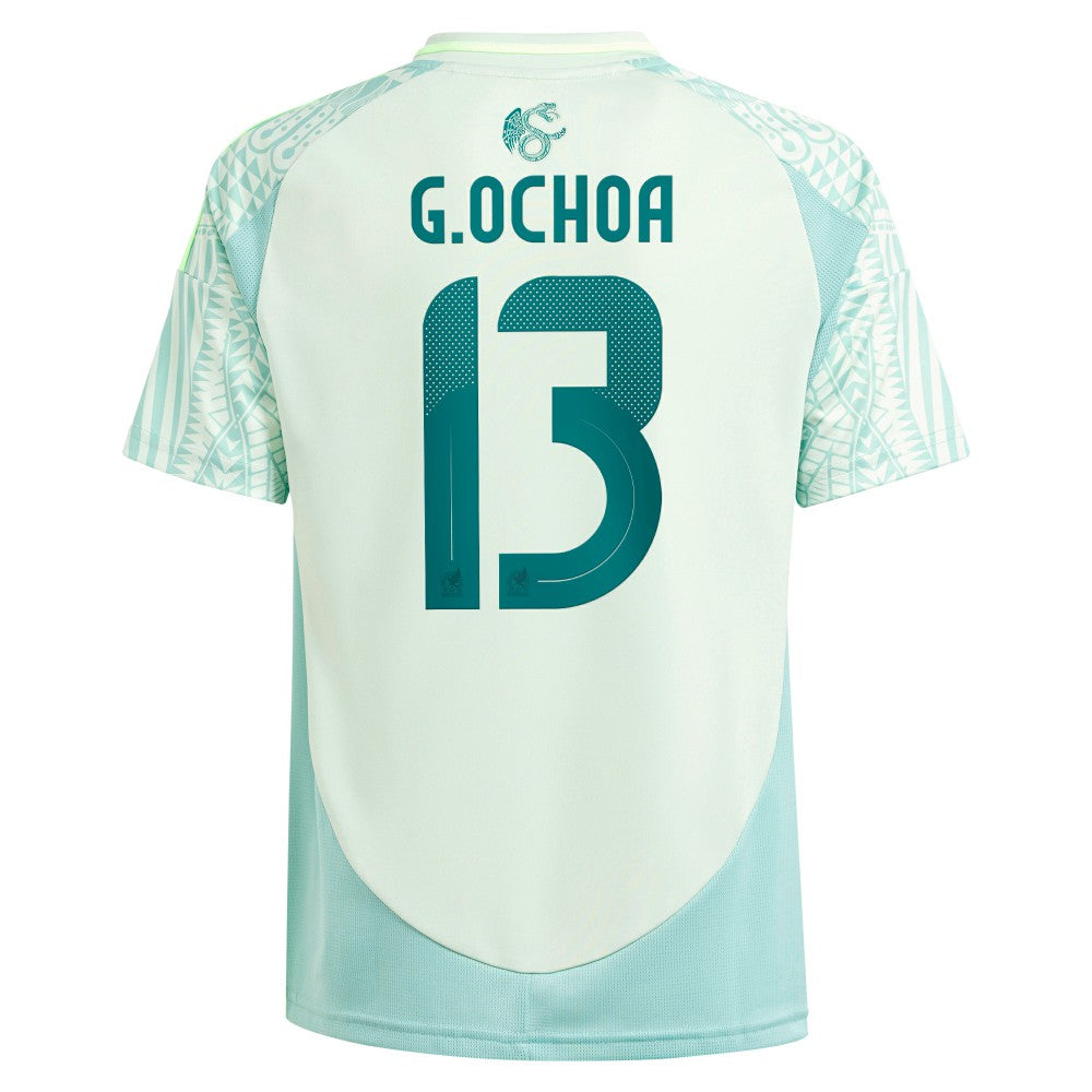Guillermo Ochoa Mexico National Team Youth 2024 Away Replica Player Jersey Green - Adidas