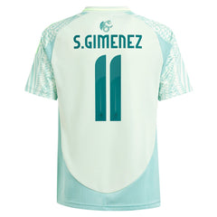 Santiago Giménez Mexico National Team Youth 2024 Away Replica Player Jersey Green - Adidas