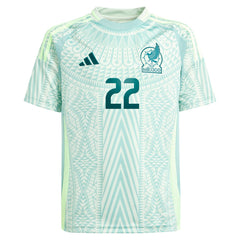 Hirving Lozano Mexico National Team Youth 2024 Away Replica Player Jersey Green - Adidas