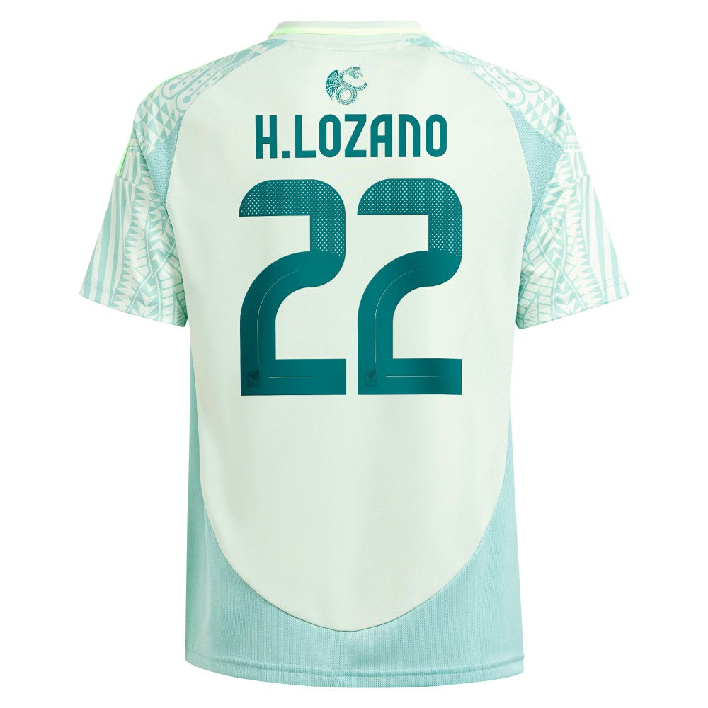 Hirving Lozano Mexico National Team Youth 2024 Away Replica Player Jersey Green - Adidas