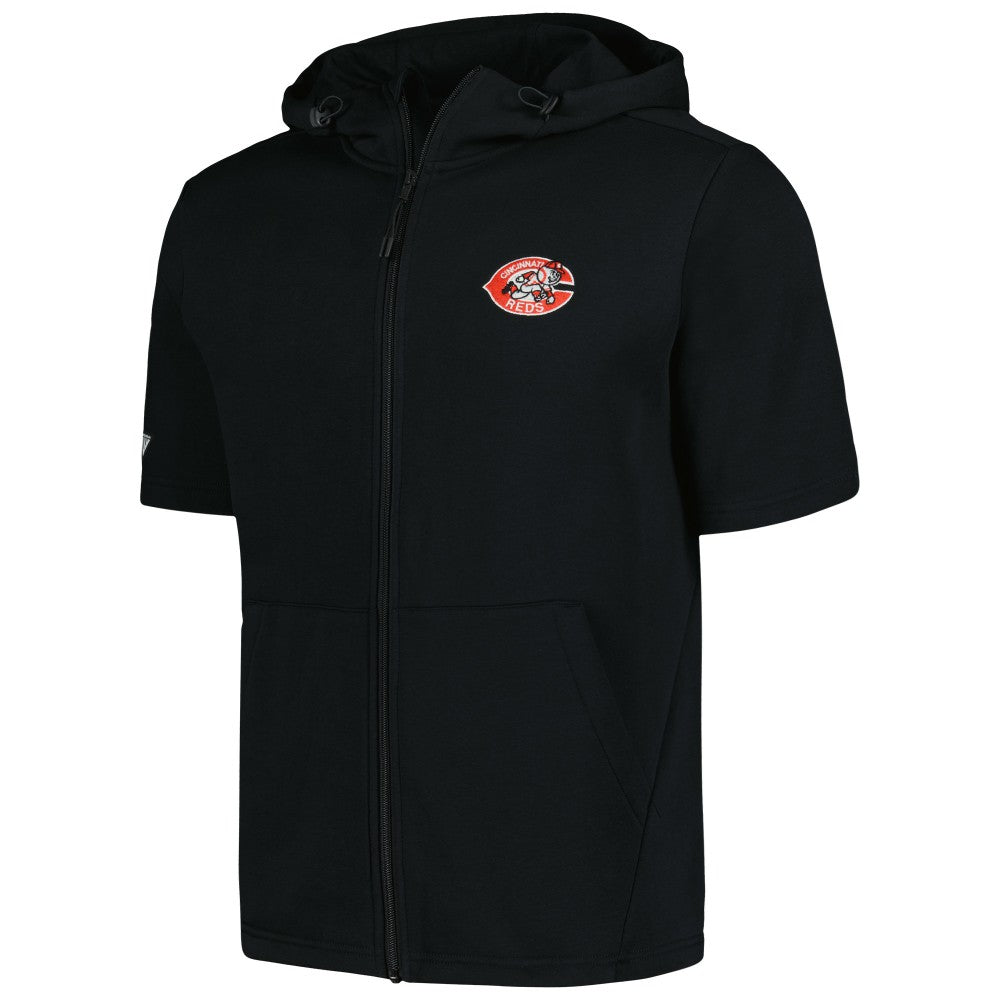 Cincinnati Reds Levelwear Recruit Short Sleeve Full-Zip Hoodie | MLB Discount
