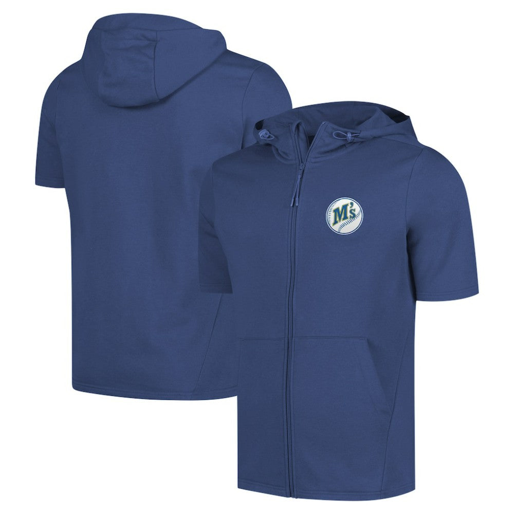 Seattle Mariners Levelwear Recruit Short Sleeve Full-Zip Hoodie | MLB US