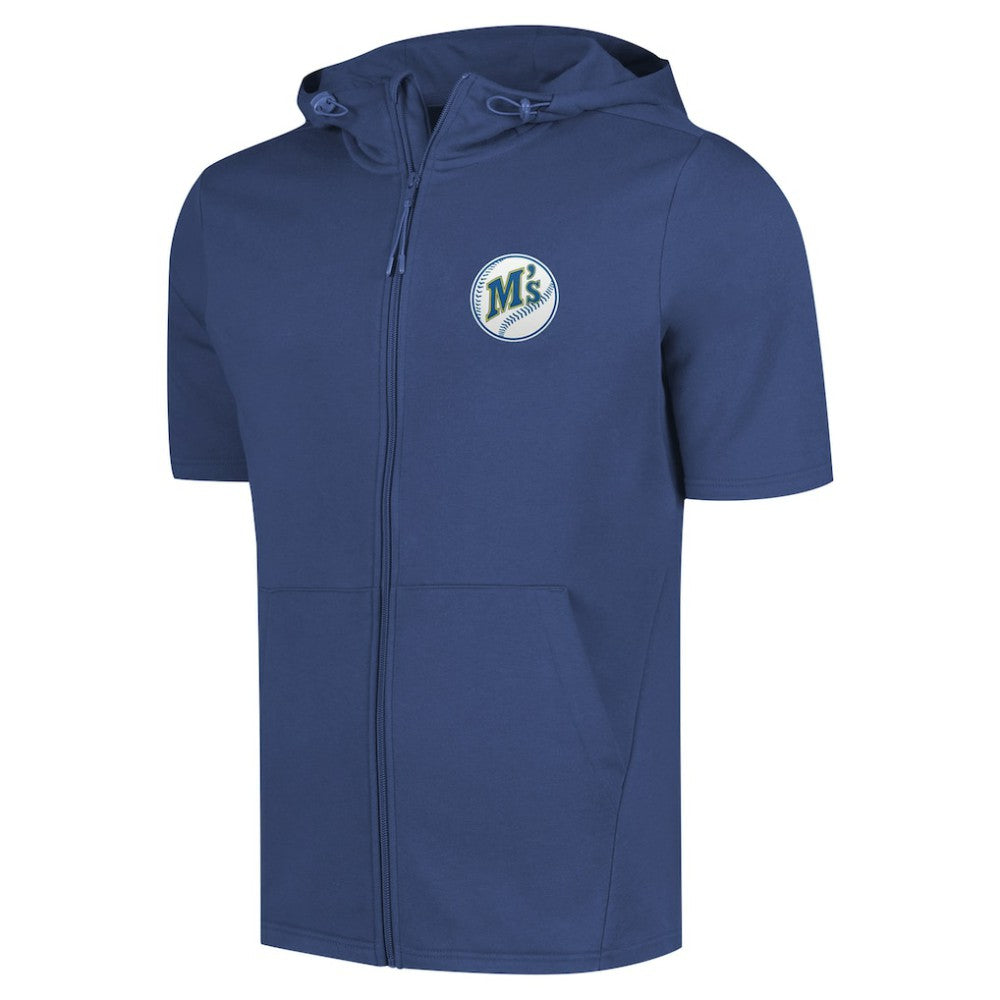 Seattle Mariners Levelwear Recruit Short Sleeve Full-Zip Hoodie | MLB US