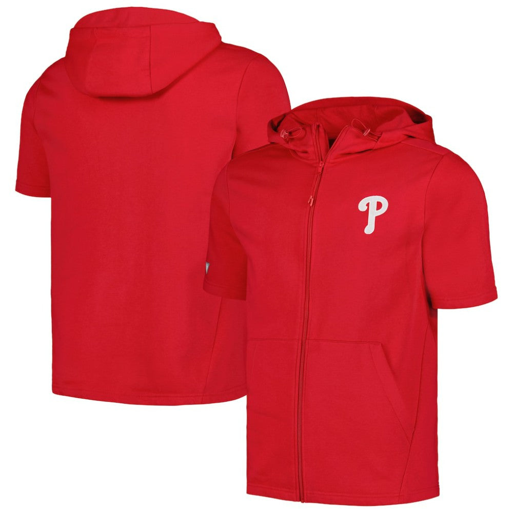 Philadelphia Phillies Levelwear Recruit Short Sleeve Full-Zip Hoodie | MLB Near me