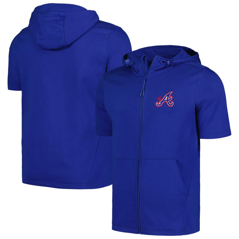 Atlanta Braves Levelwear Recruit Short Sleeve Full-Zip Hoodie | MLB Shop