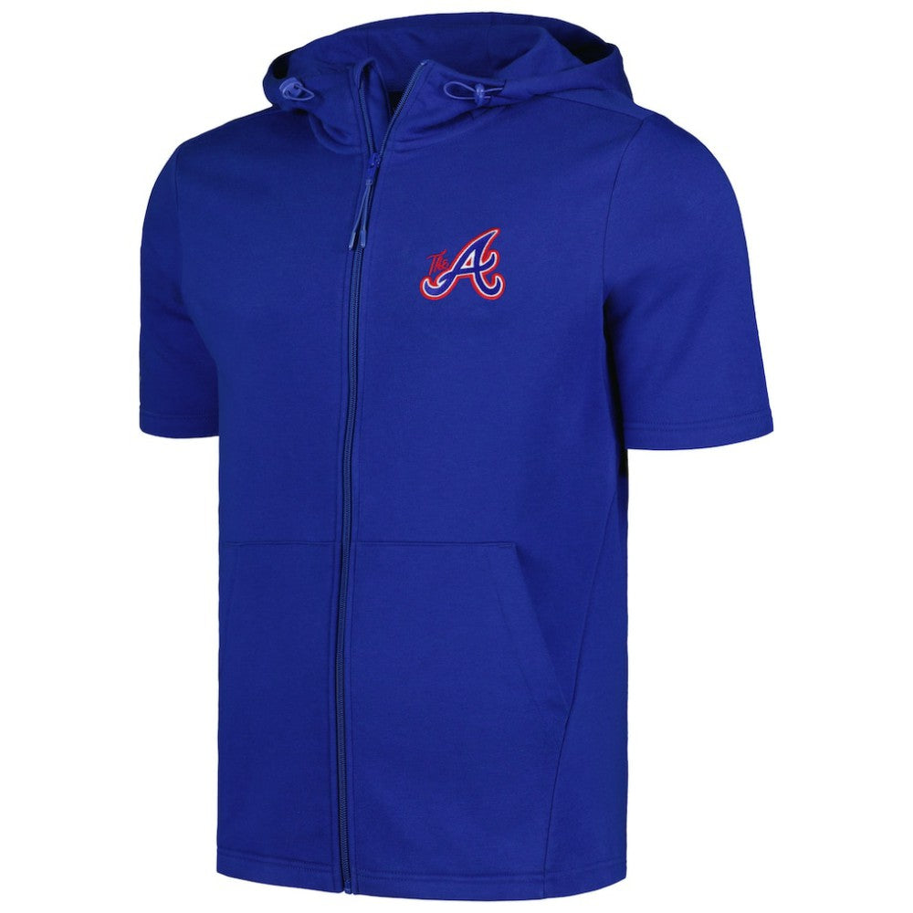 Atlanta Braves Levelwear Recruit Short Sleeve Full-Zip Hoodie | MLB Shop