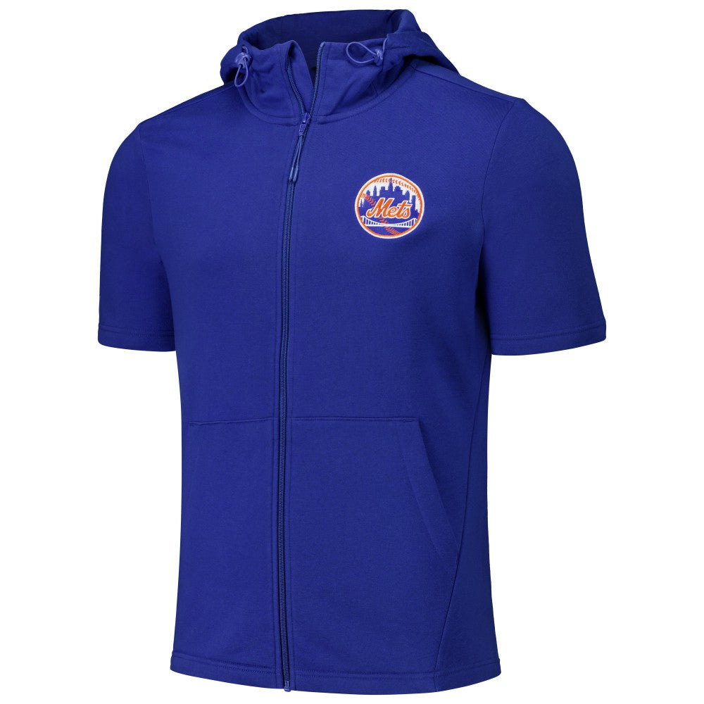 New York Mets Levelwear Recruit Short Sleeve Full-Zip Hoodie | MLB New