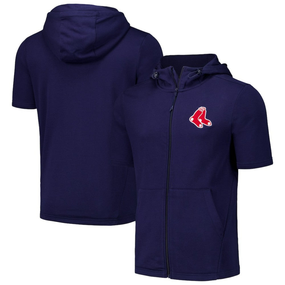 Boston Red Sox Levelwear Recruit Short Sleeve Full-Zip Hoodie | MLB US