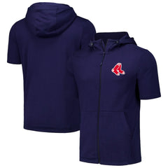 Boston Red Sox Levelwear Recruit Short Sleeve Full-Zip Hoodie | MLB US