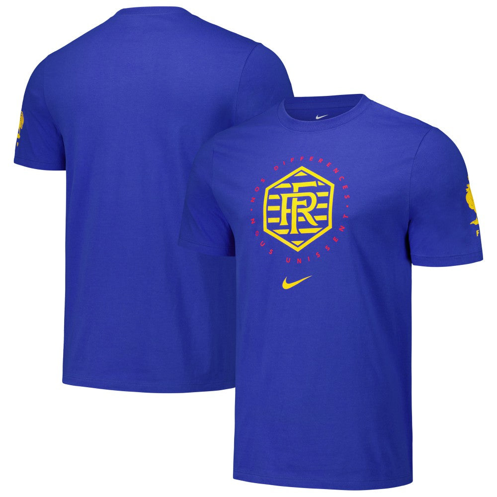 France National Team Localized Core Cotton T-Shirt Royal - Nike