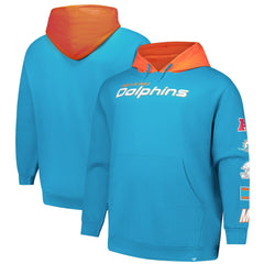 Miami Dolphins Fanatics Big & Tall Patched Out Pullover Hoodie
