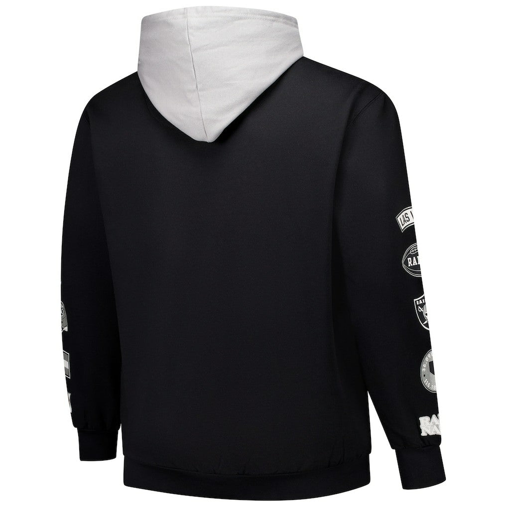 Las Vegas Raiders Fanatics Big & Tall Patched Out Pullover Hoodie