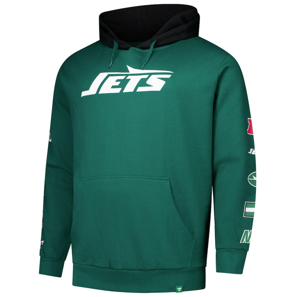 New York Jets Fanatics Big & Tall Patched Out Pullover Hoodie