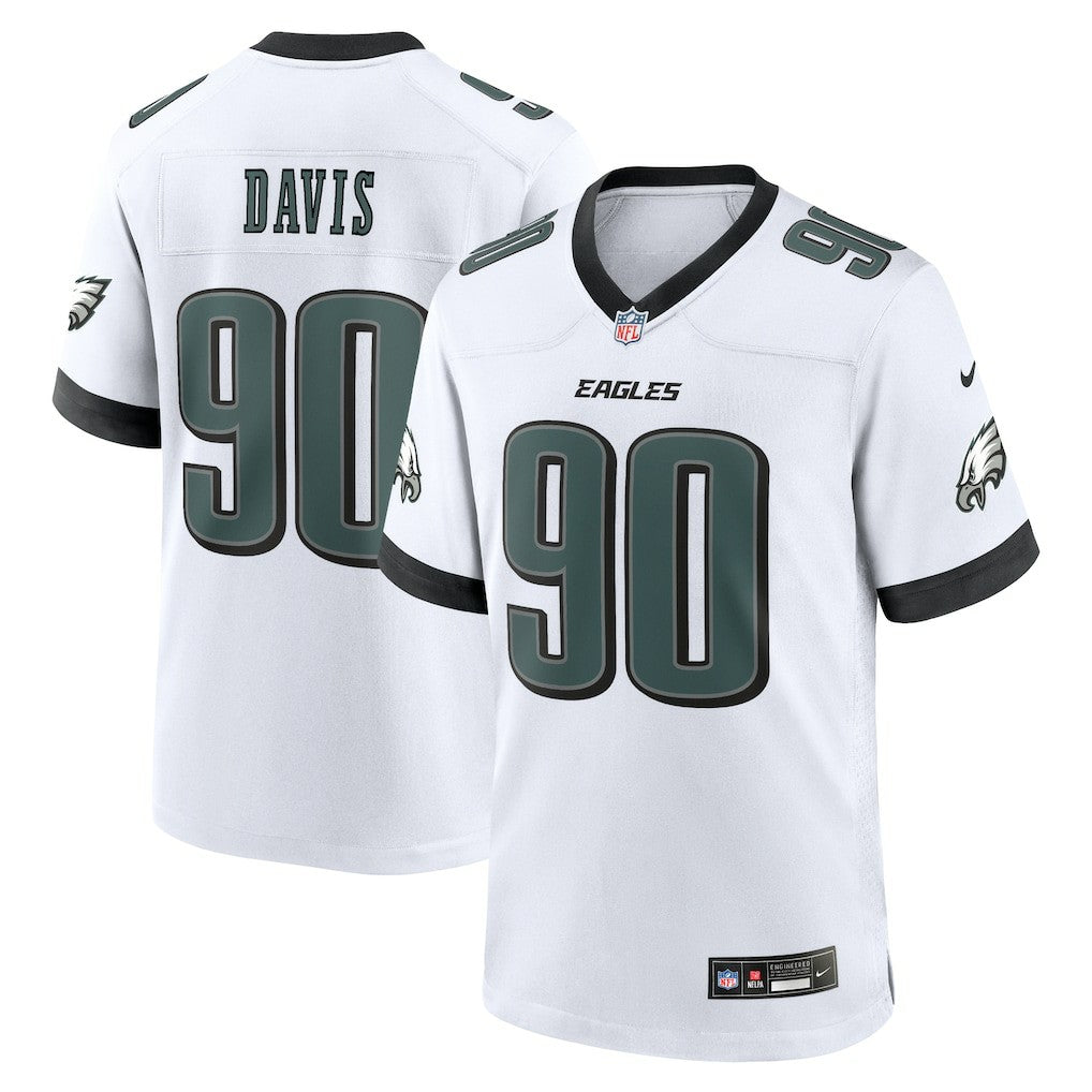 Philadelphia Eagles Nike Jordan Davis  White Game Jersey