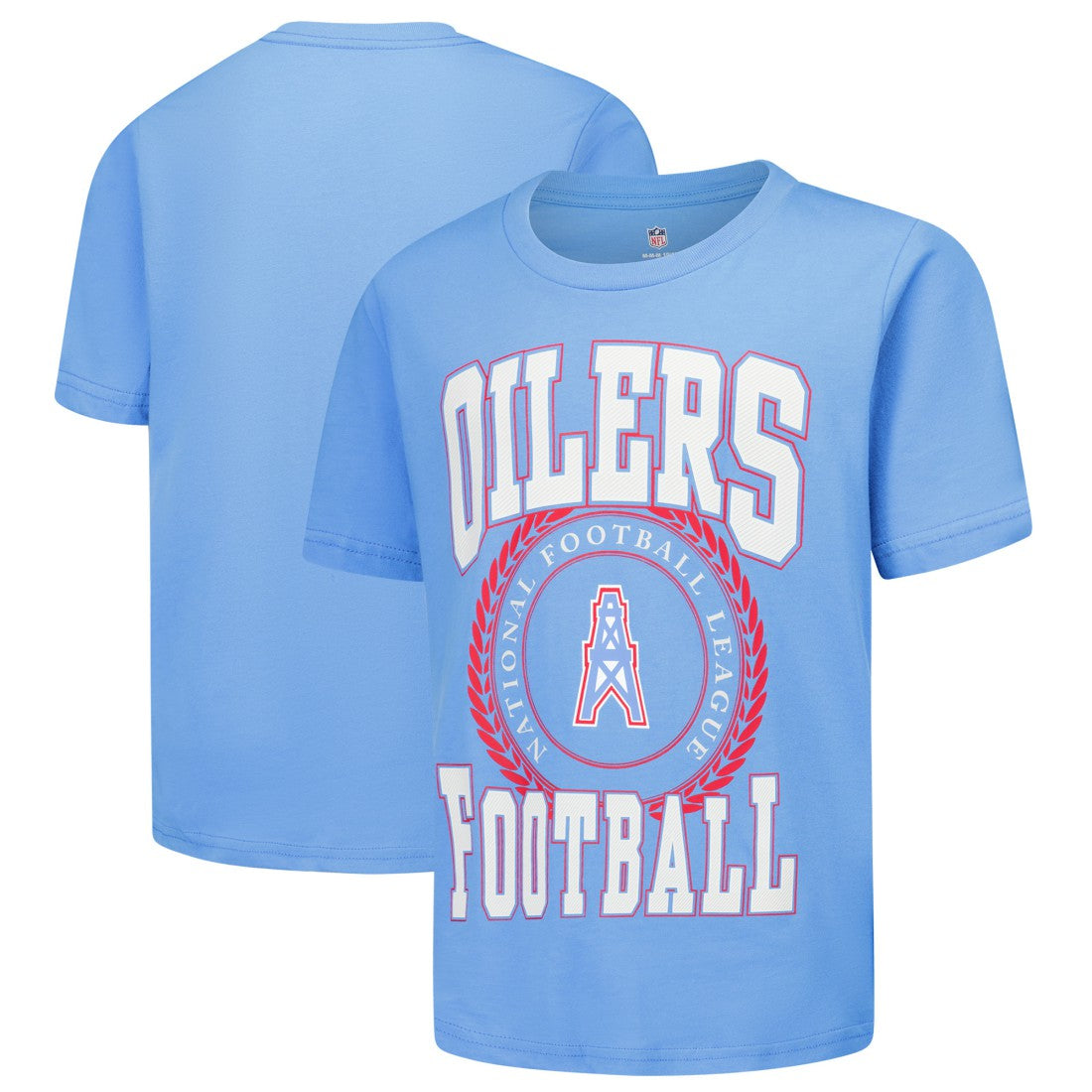 Tennessee Titans  Youth Oilers Throwback Stitched Up Retro Logo T-Shirt