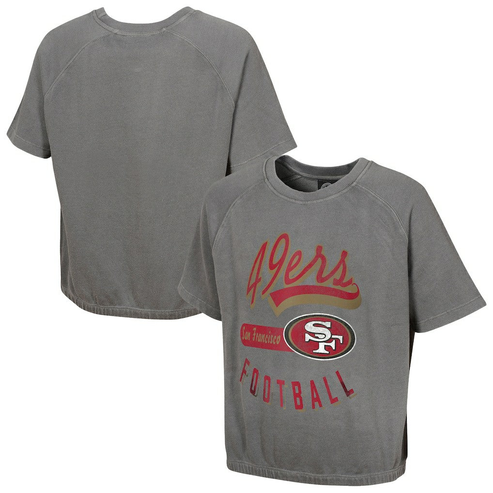 San Francisco 49ers  Women's Mineral Wash Short Sleeve Top