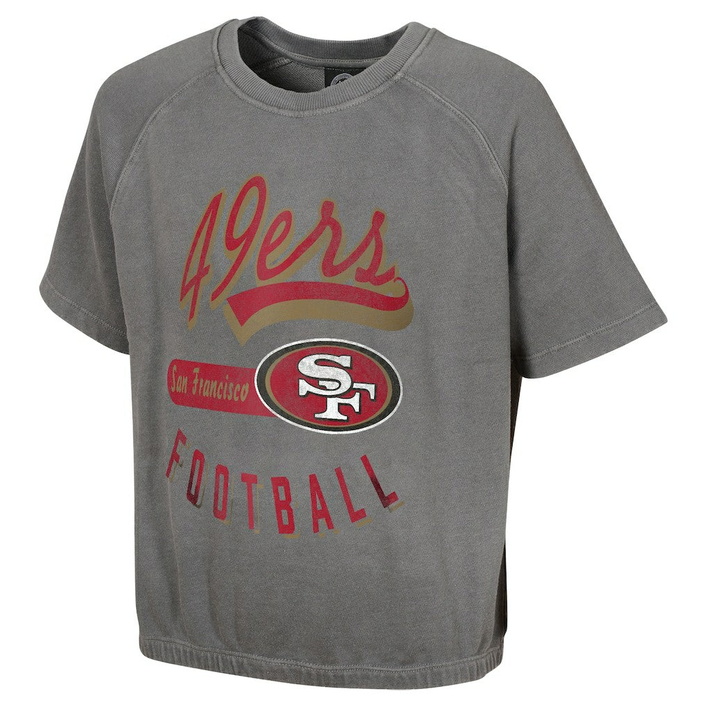 San Francisco 49ers  Women's Mineral Wash Short Sleeve Top