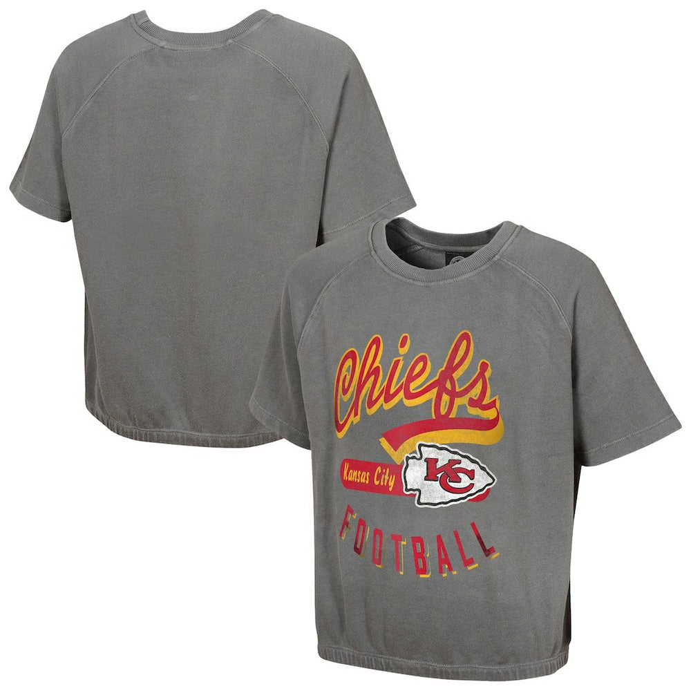 Kansas City Chiefs  Women's Mineral Wash Short Sleeve Top