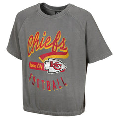 Kansas City Chiefs  Women's Mineral Wash Short Sleeve Top