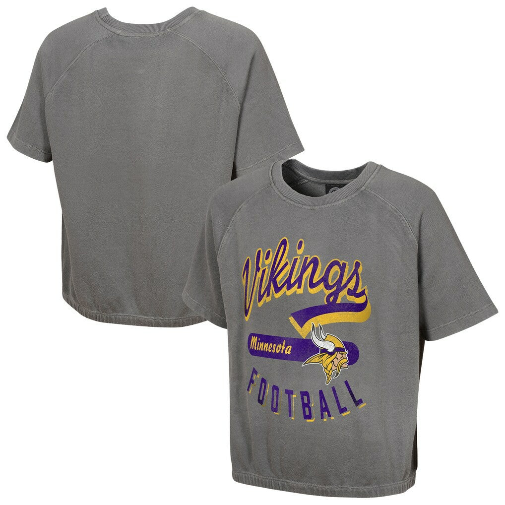 Minnesota Vikings  Women's Mineral Wash Short Sleeve Top