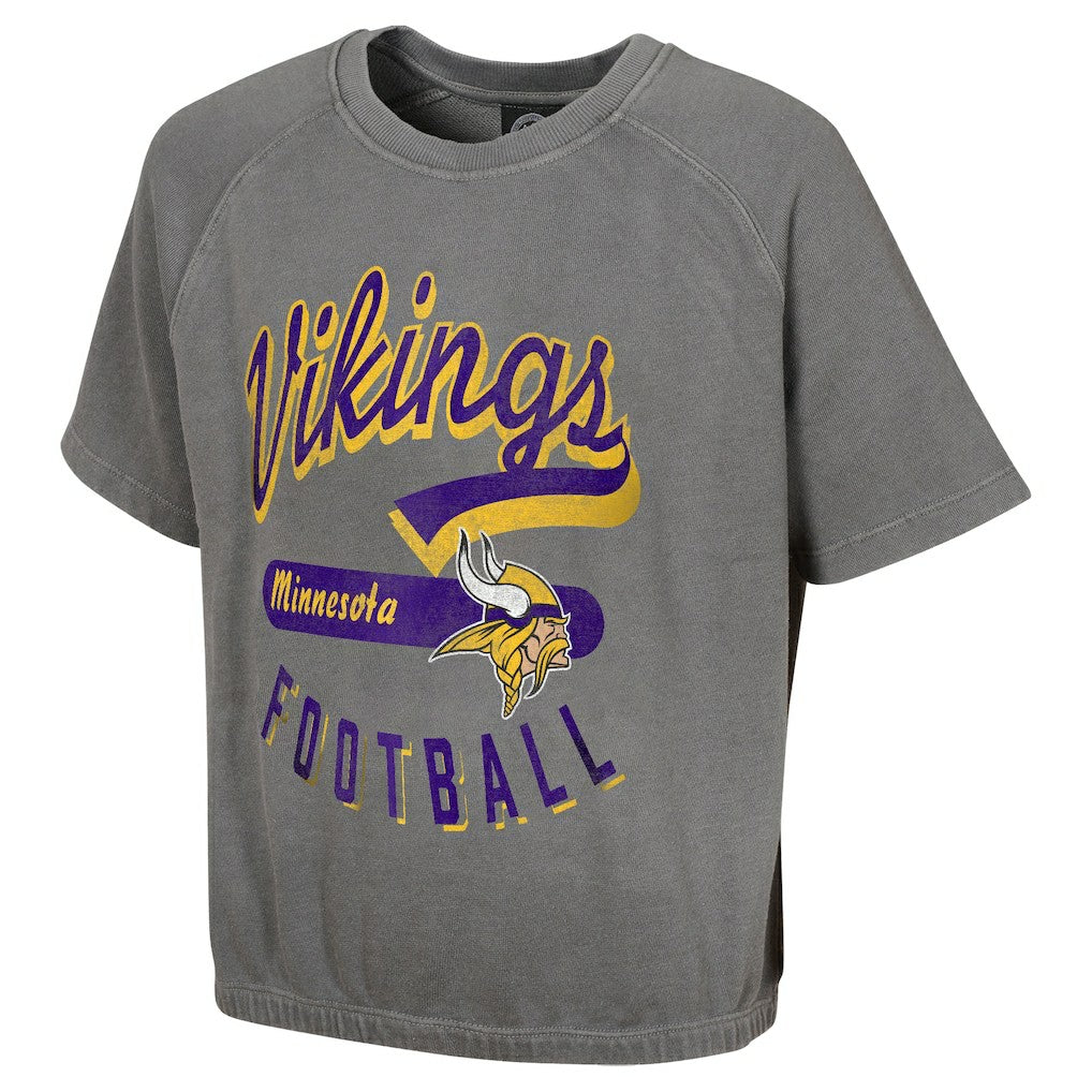 Minnesota Vikings  Women's Mineral Wash Short Sleeve Top