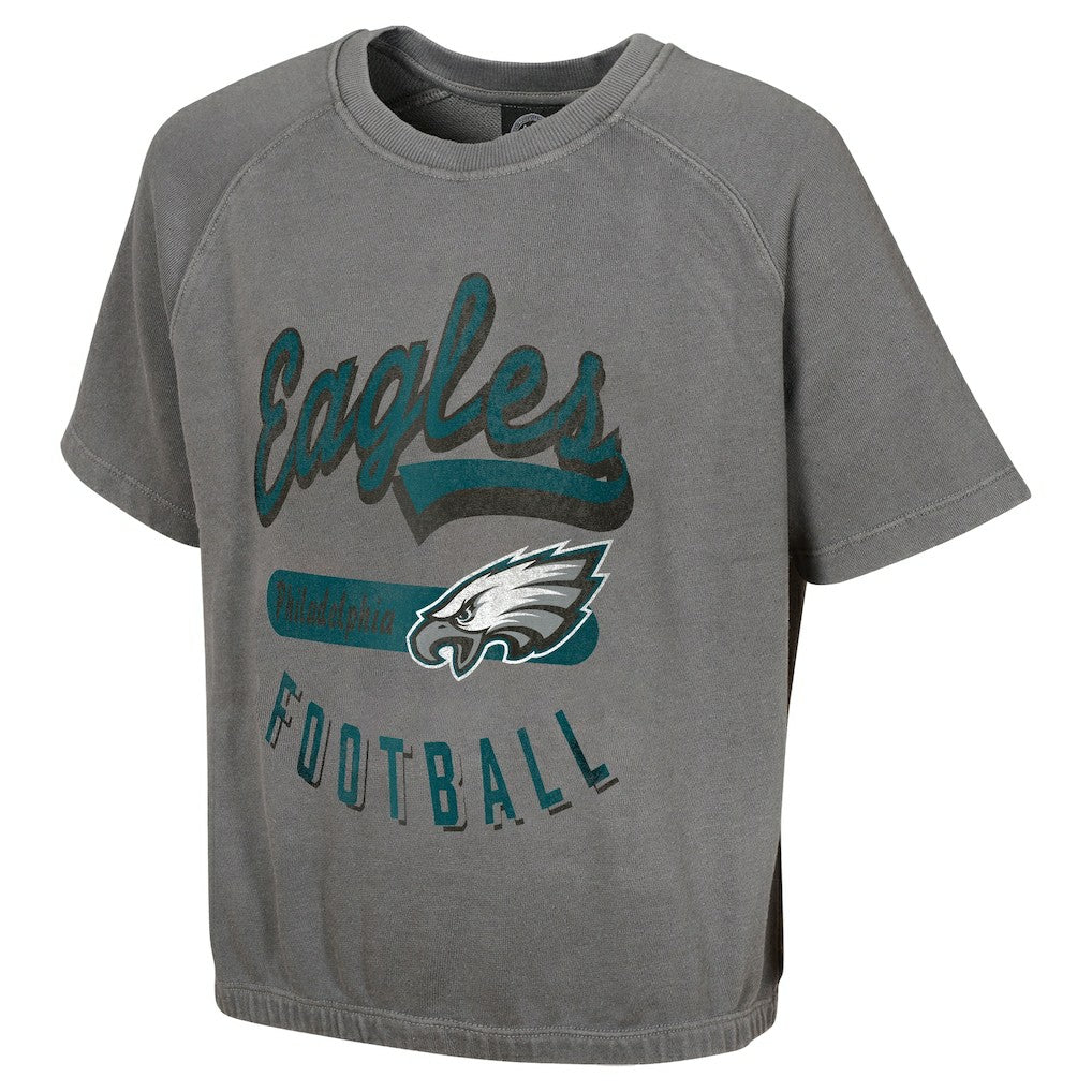 Philadelphia Eagles  Women's Mineral Wash Short Sleeve Top